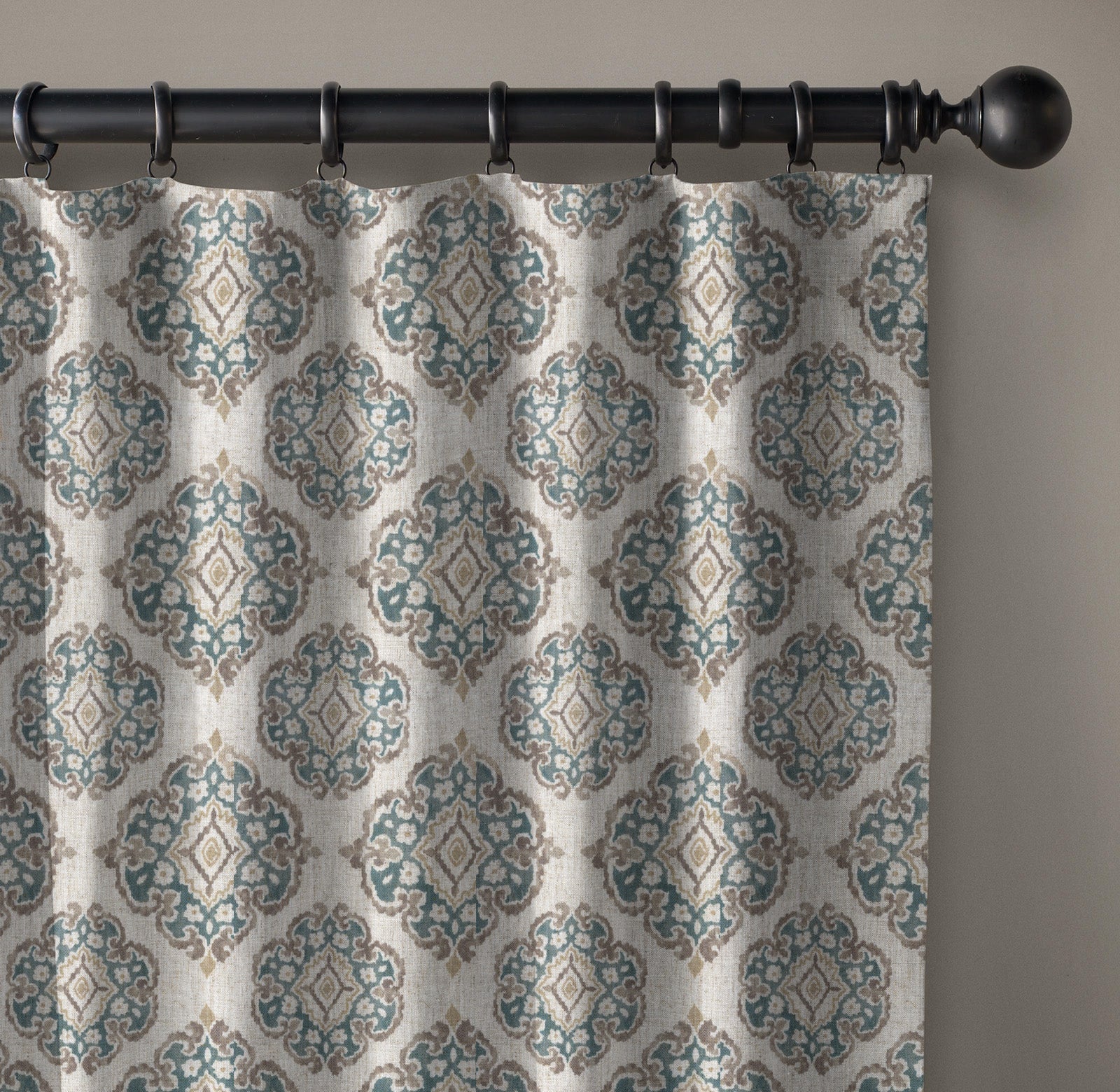 Casablanca Medallion Pure Linen Curtains | 7 Colours | Custom Size Available | Blackout or Cotton Lined-0