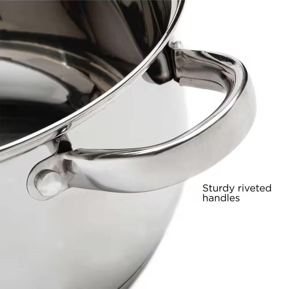 5-Quart Stainless Steel Dutch Oven with Glass Lid - PRHOMZ