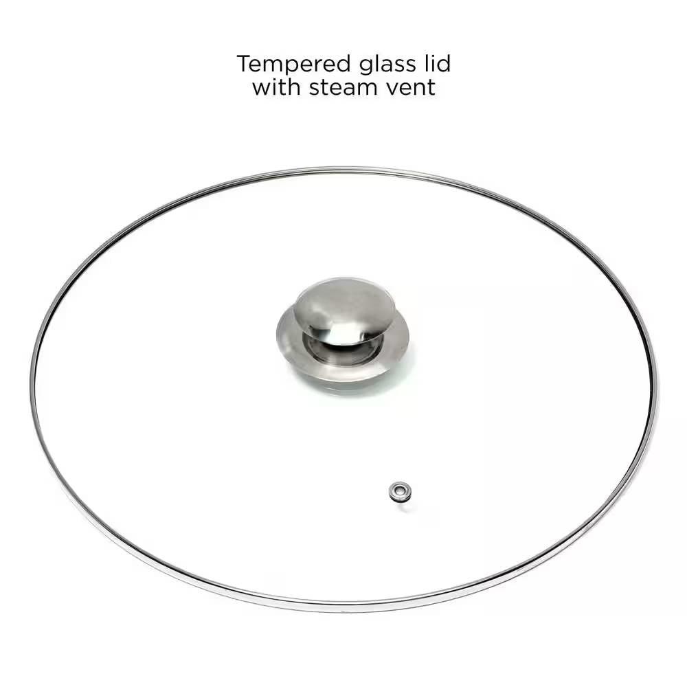 5-Quart Stainless Steel Dutch Oven with Glass Lid - PRHOMZ