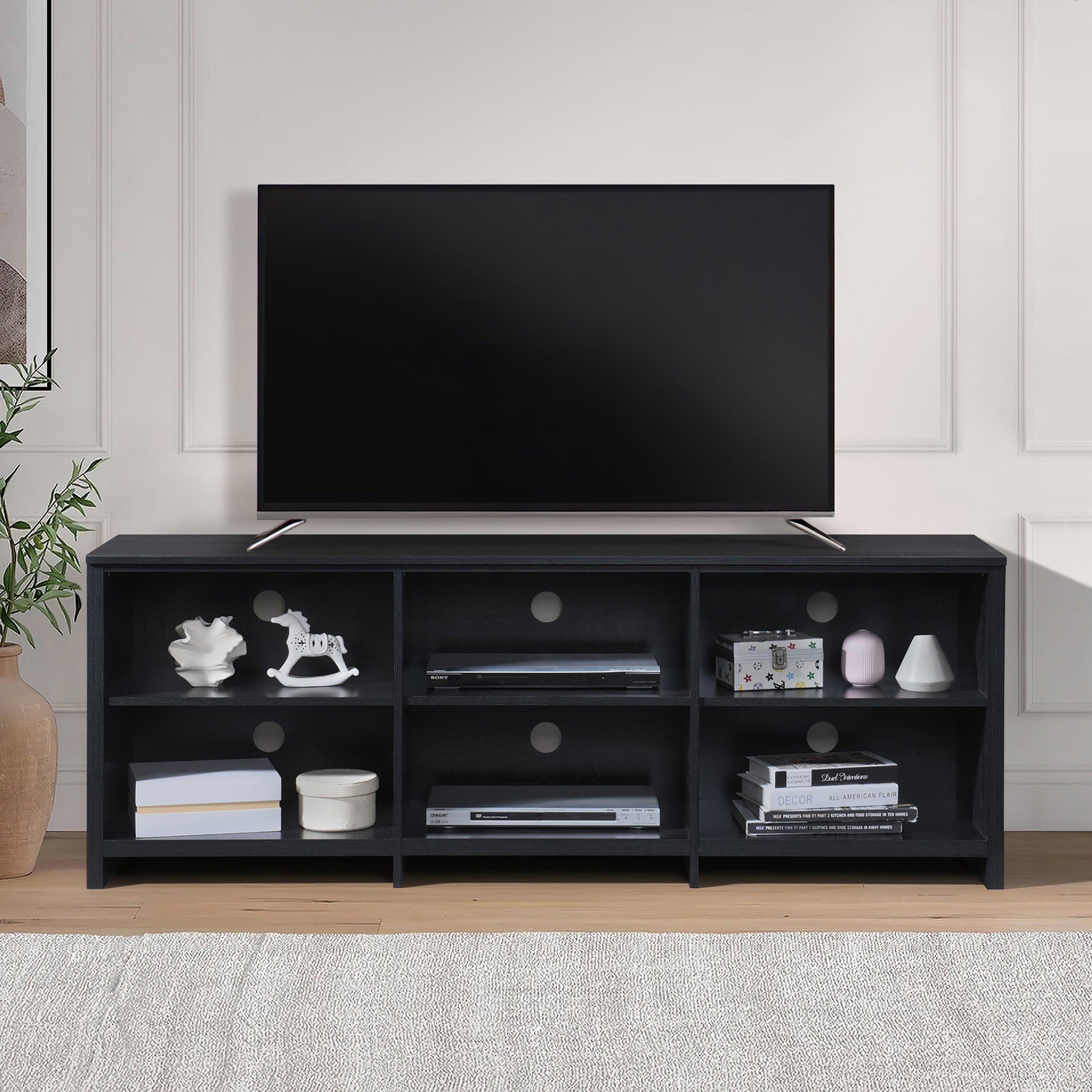 65 in.TV Stand with 6 Storage Shelves Fits TV's up to 70 in. - PRHOMZ