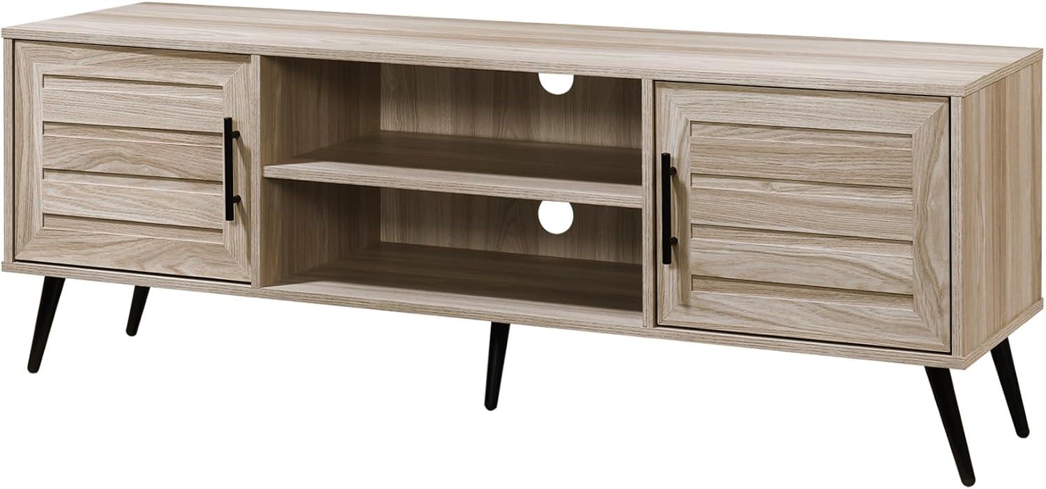59 in. TV Stand with 2 Storage Cabinets Fits TV's up to 65 in. - PRHOMZ