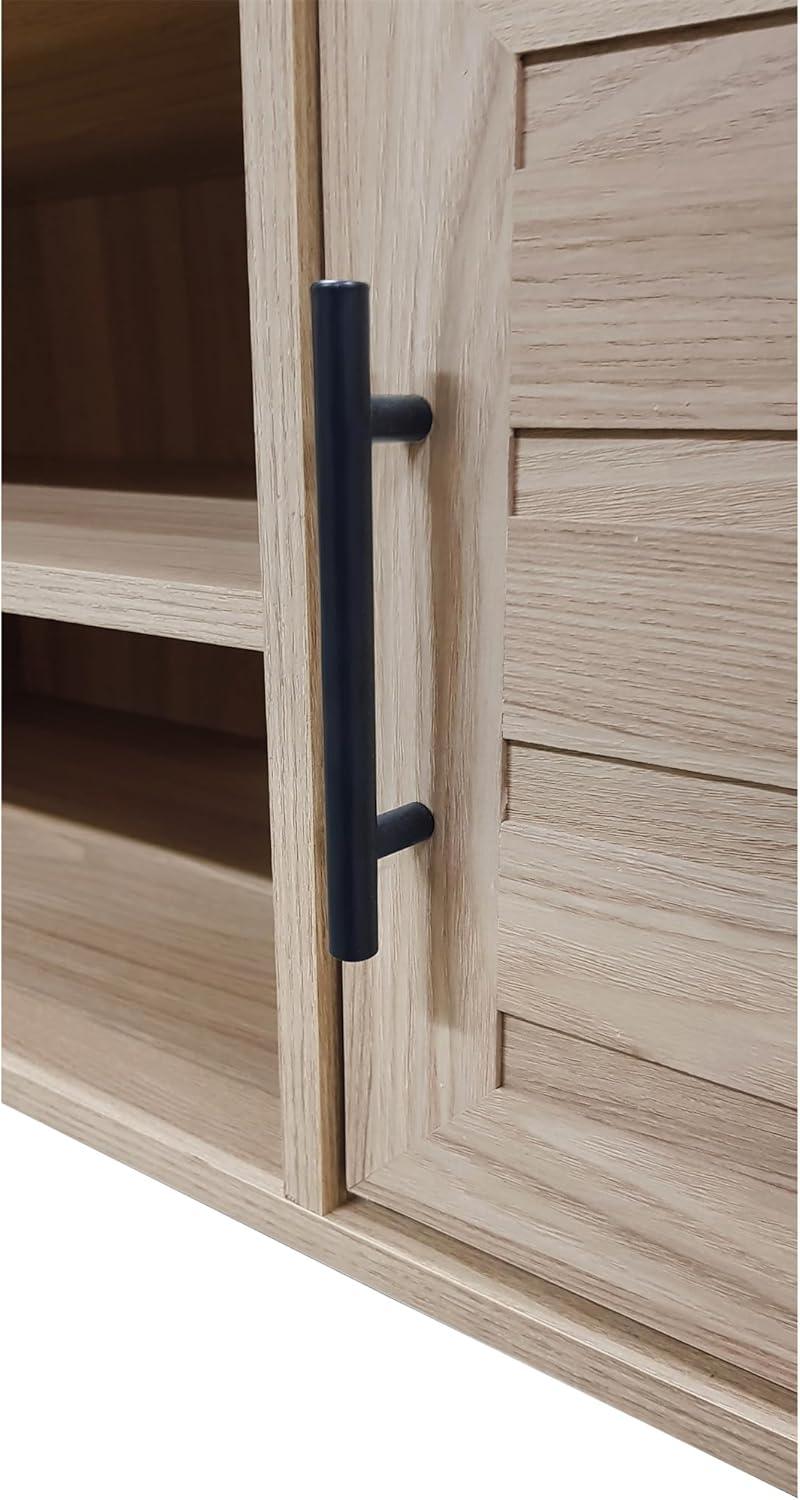 59 in. TV Stand with 2 Storage Cabinets Fits TV's up to 65 in. - PRHOMZ