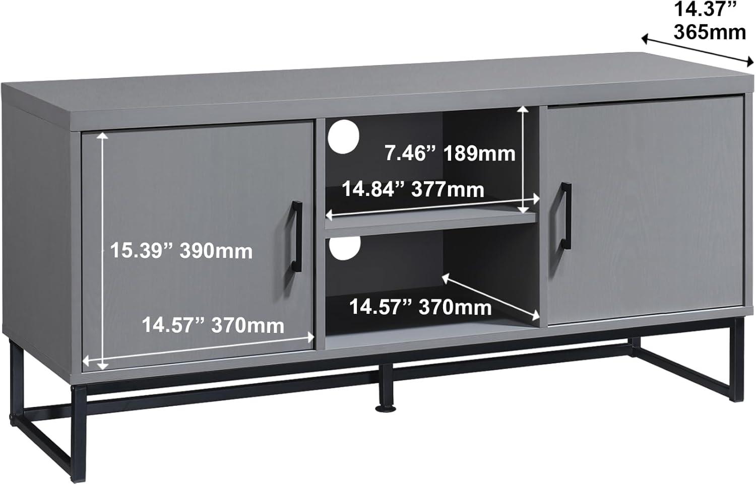 47 in. TV Stand with 2 Storage Cabinets Fits TV's up to 50 in. - PRHOMZ