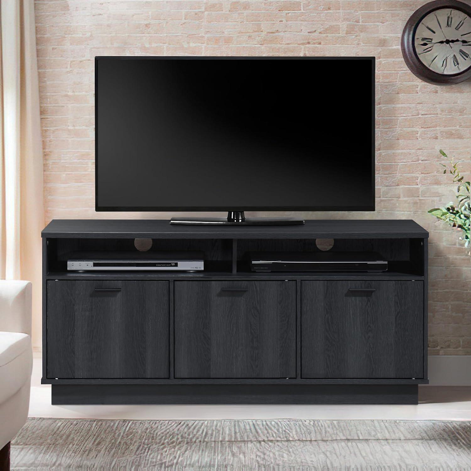 47.24 in. TV Stand with 3 Storage Cabinets Fits TV's up to 55 in. - PRHOMZ