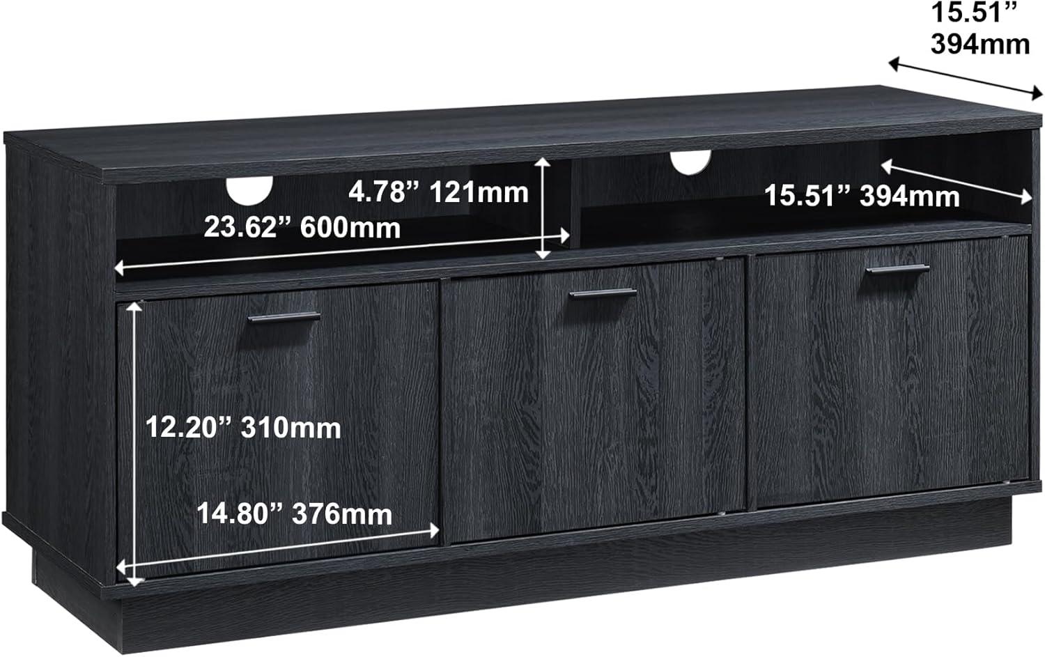 47.24 in. TV Stand with 3 Storage Cabinets Fits TV's up to 55 in. - PRHOMZ