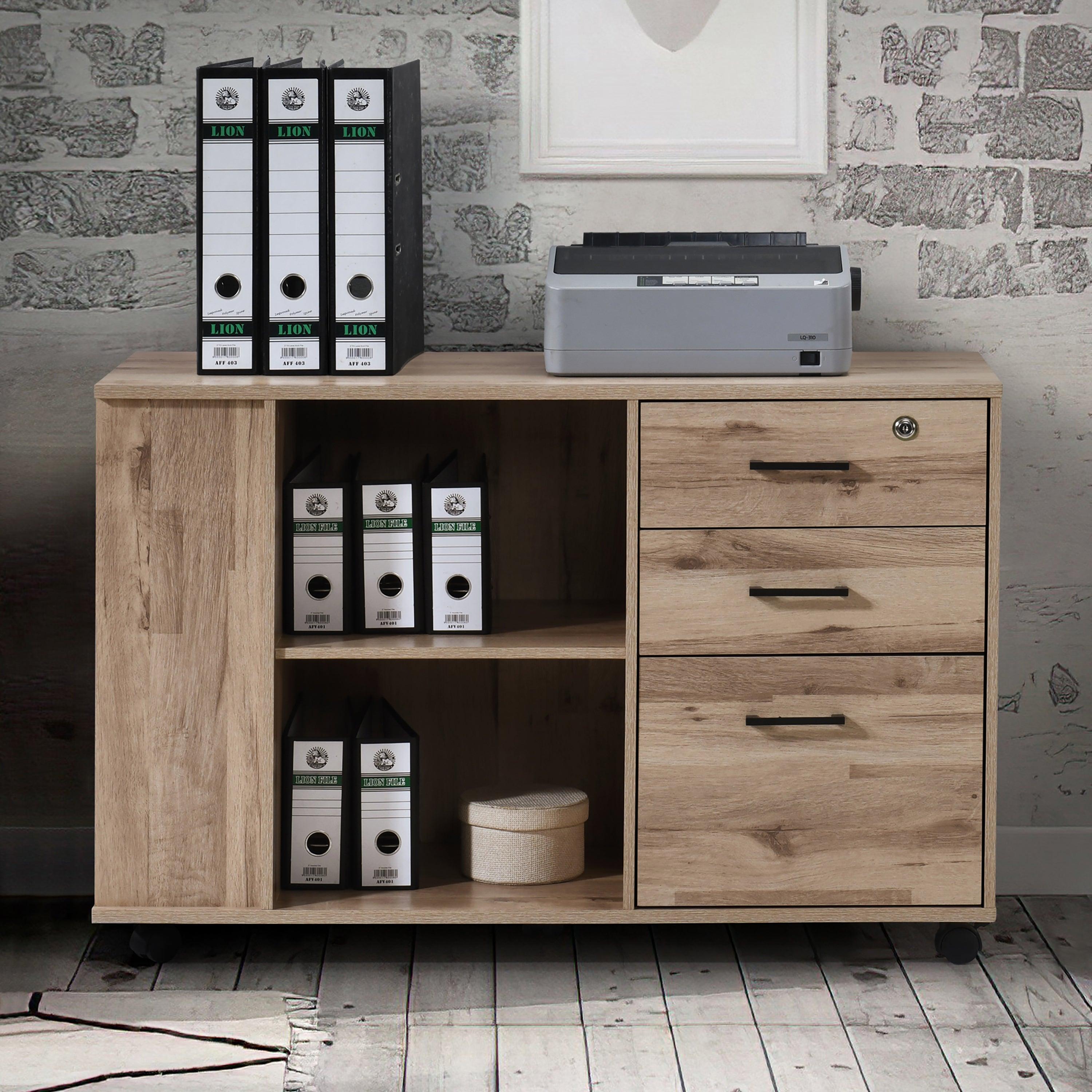 3-Drawer 39.37 in. W Lateral File Cabinet - PRHOMZ