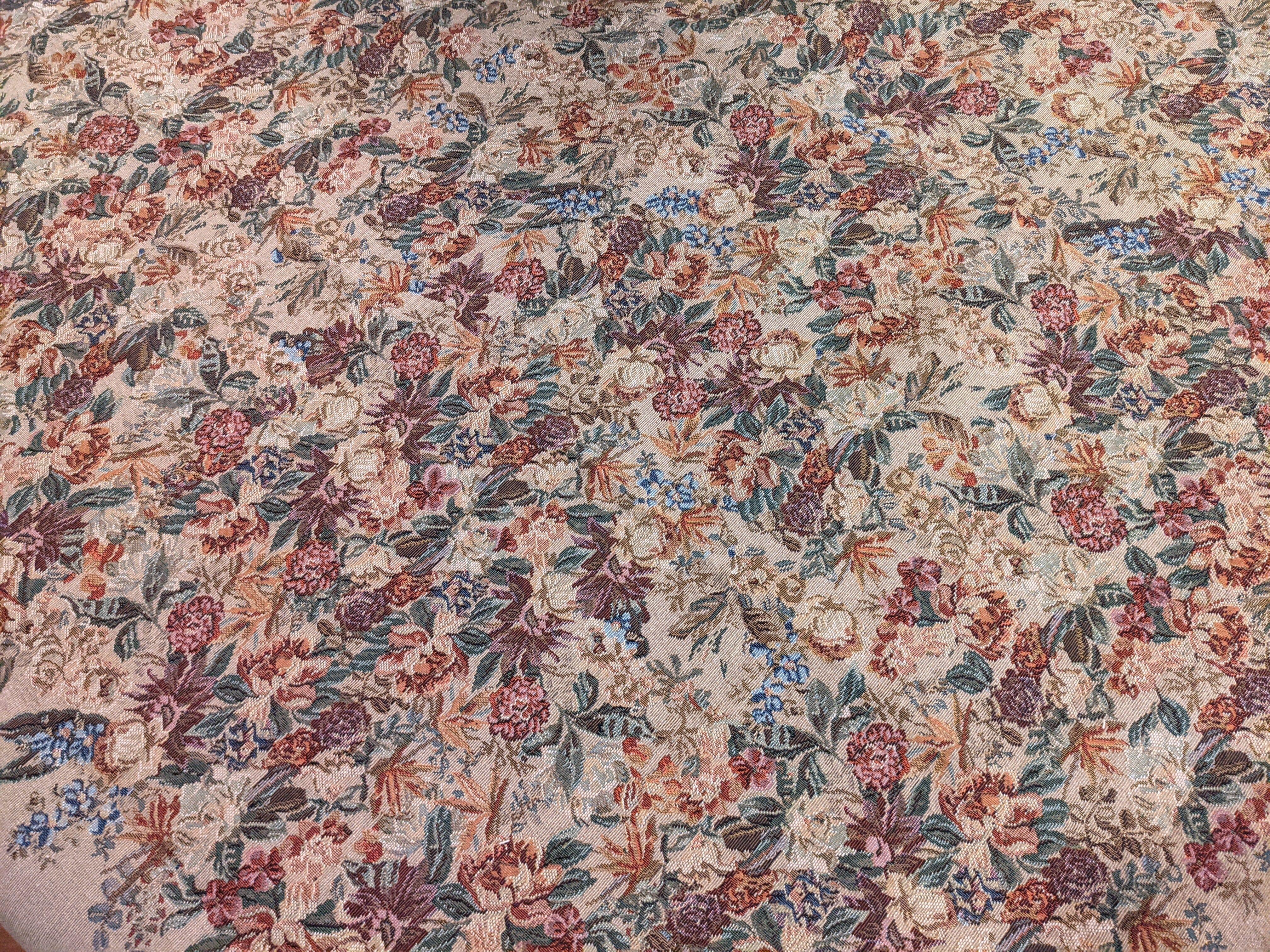 DaDa Bedding Wildflower Wonderland Floral Golden Beige Tan Square Dining Table Cloth (3100)