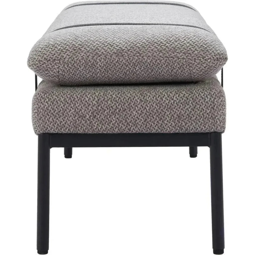 Padd Wood and Steel Grey Bench