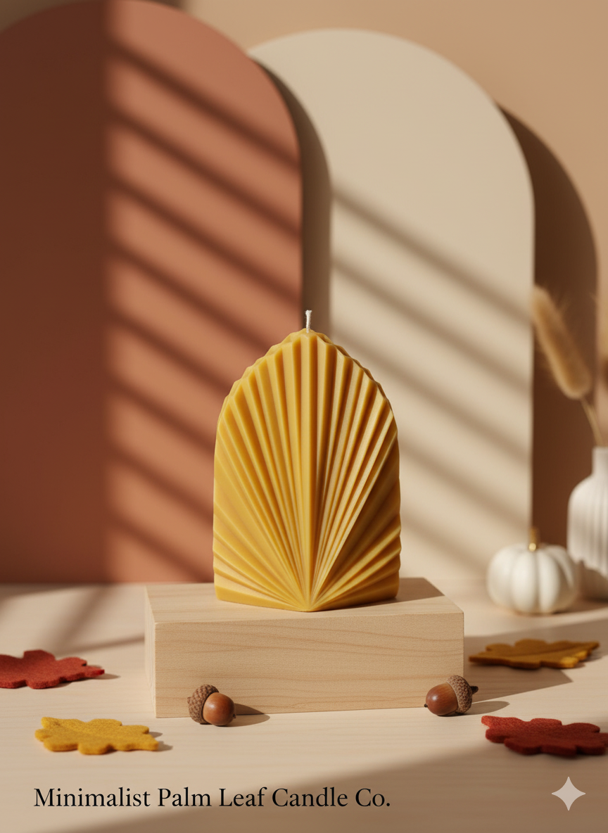 Minimalist Palm Leaf Candle