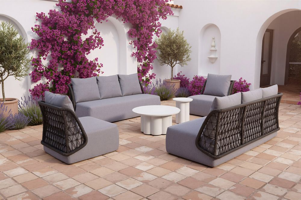 Palmier Aluminum White Coffee Table