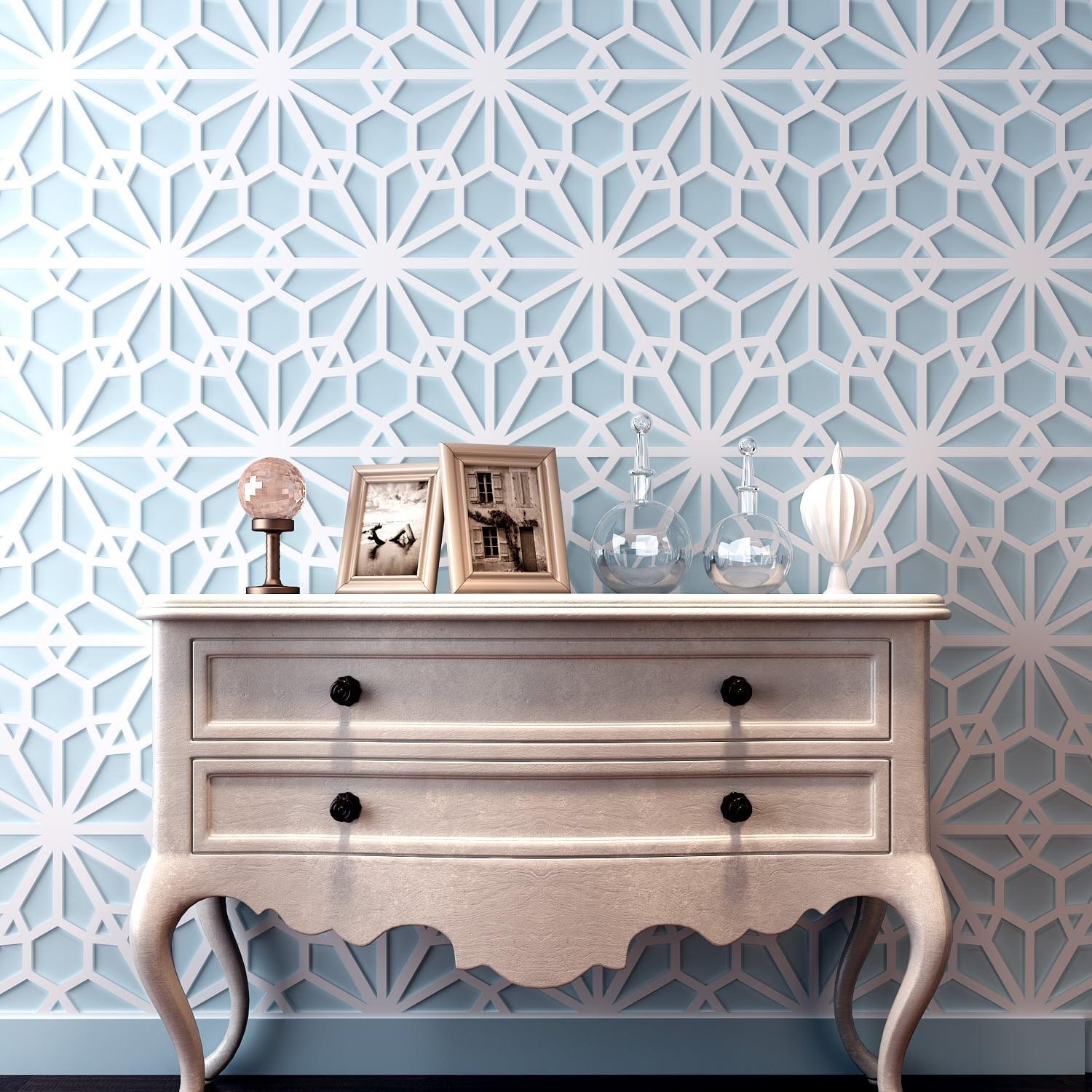 Geometric Oriental 3D Wall Panels - PRHOMZ