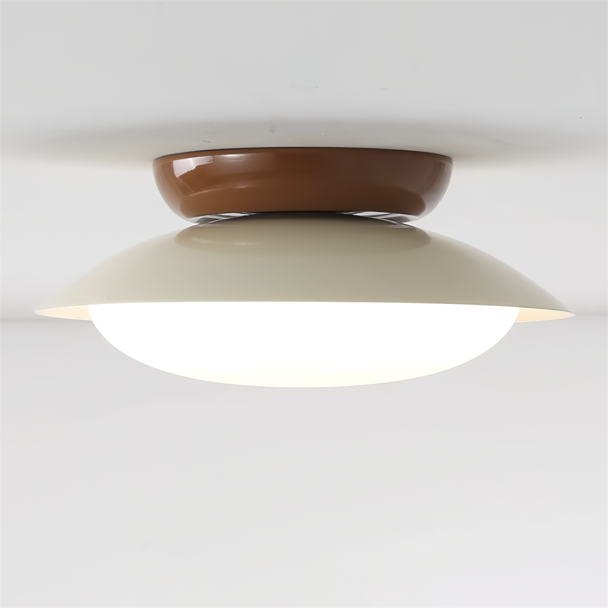 Olivea | Flush Mount LED Ceiling Light with Dome Shade, Dimmable Option for Small Spaces