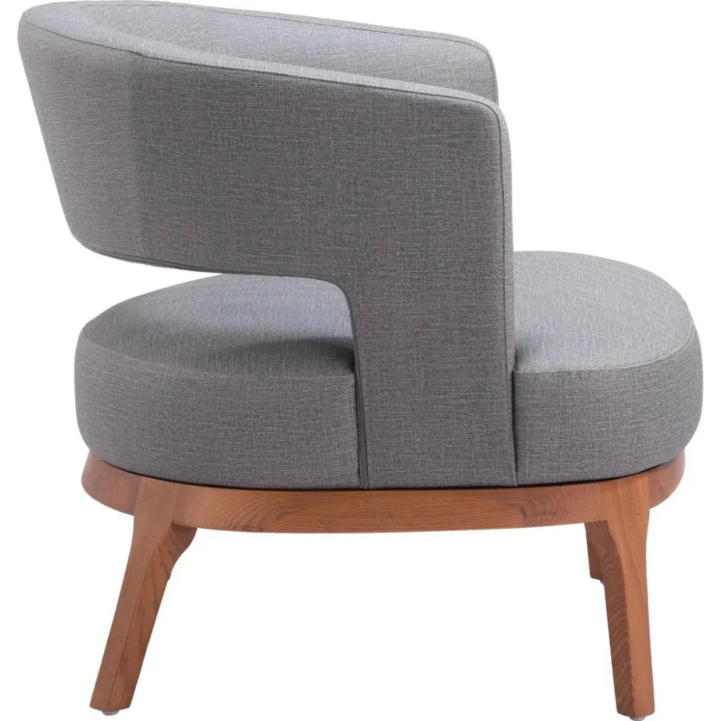Penryn Wood Slate Gray Accent Arm Chair