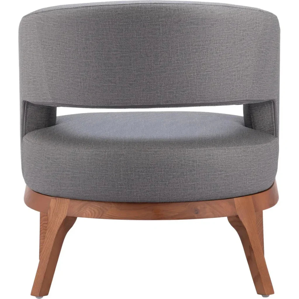 Penryn Wood Slate Gray Accent Arm Chair