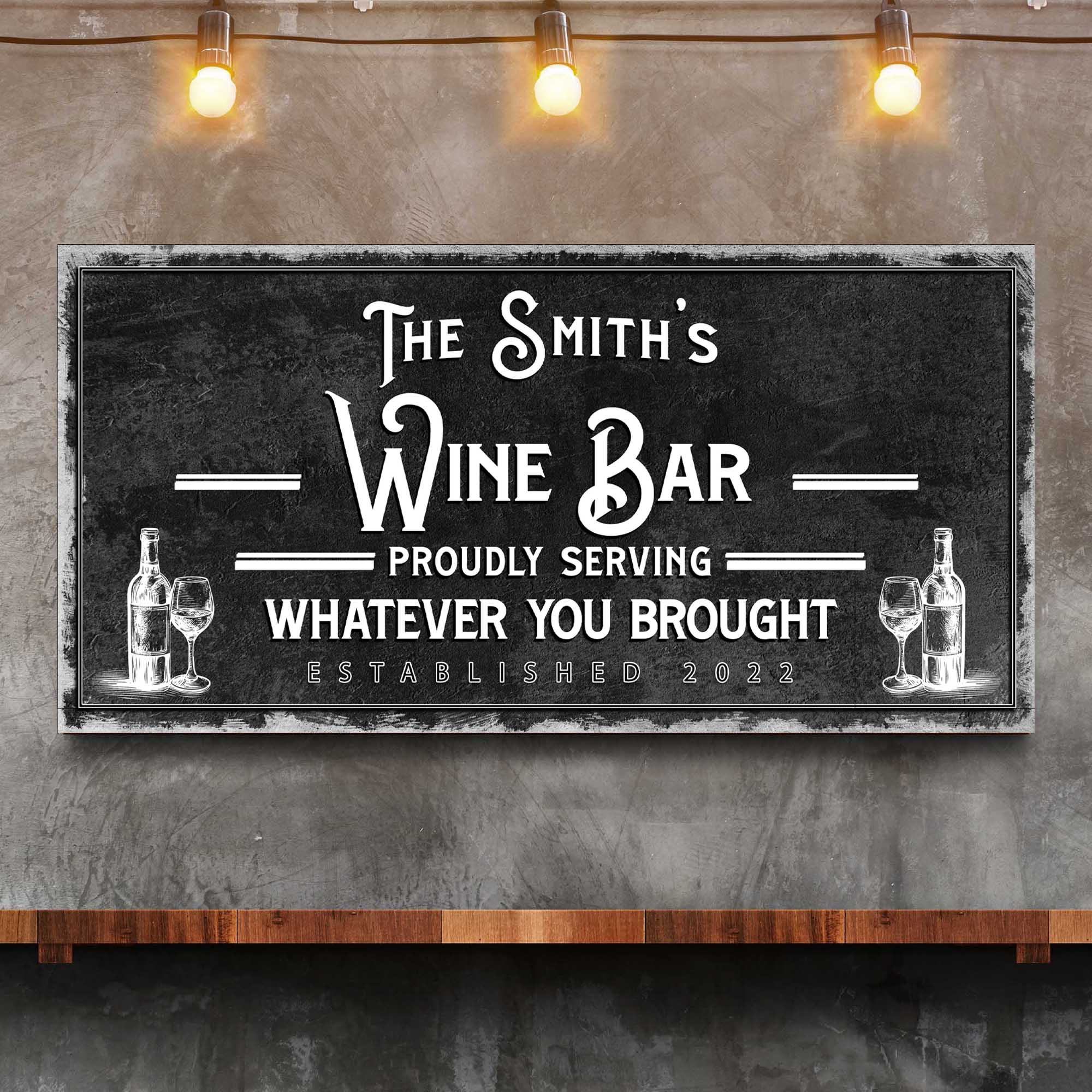 Personalized Wine Bar Sign