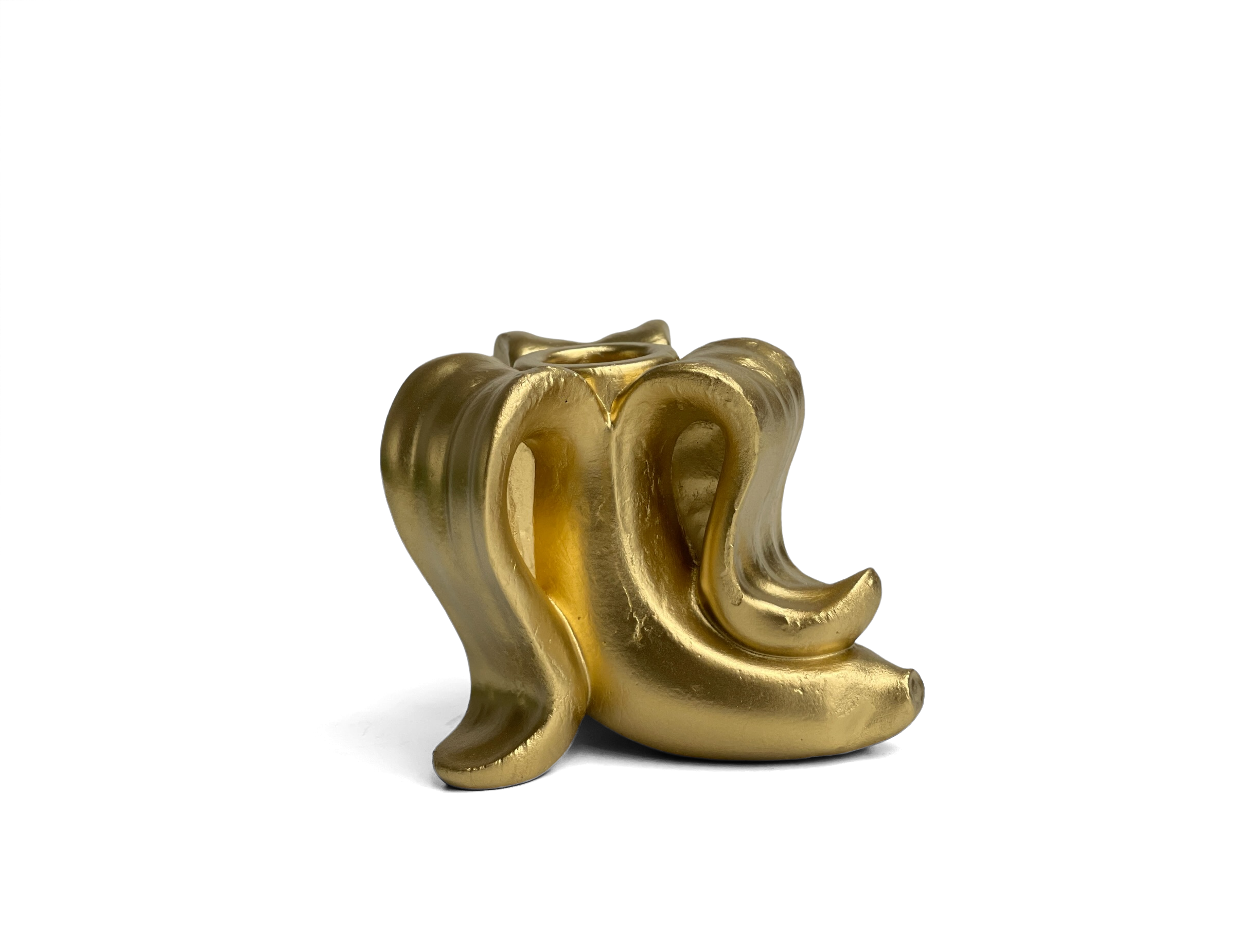 Gold Banana Candle Holder