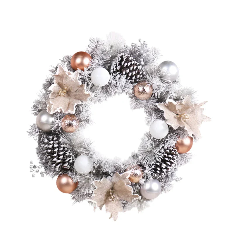 Pine Cone Christmas Wreath Home Decoration-0