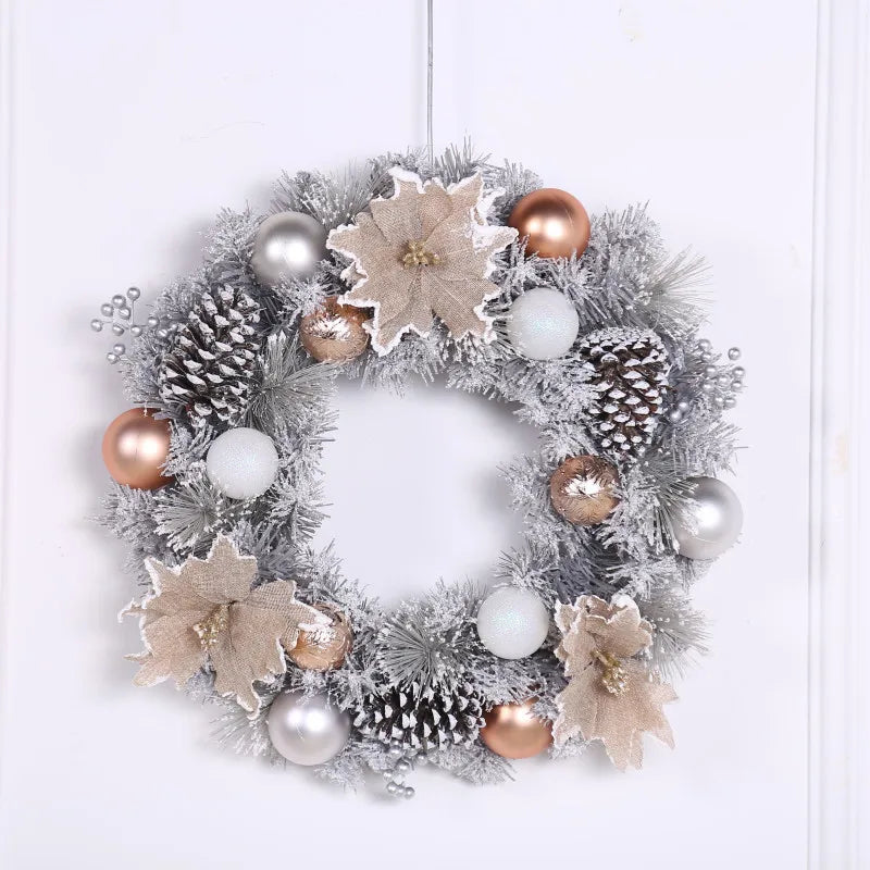 Pine Cone Christmas Wreath Home Decoration-4