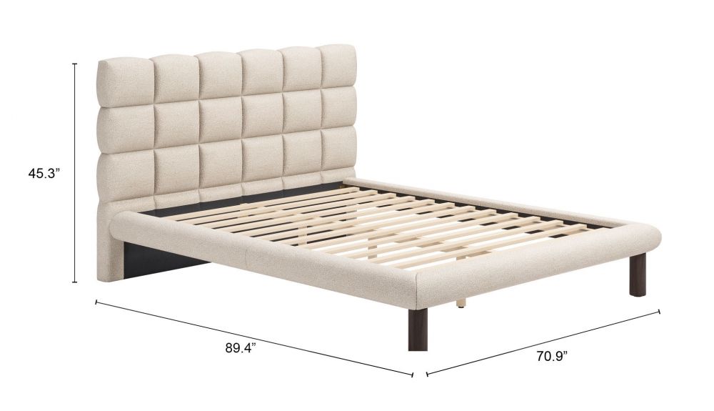Placid Shearling Fabric Bed