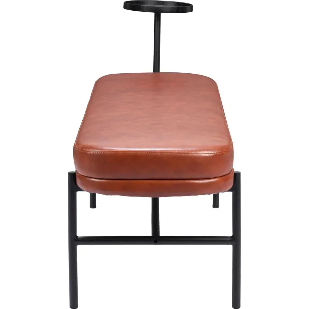 Ploce Wood and Steel Brown Bench