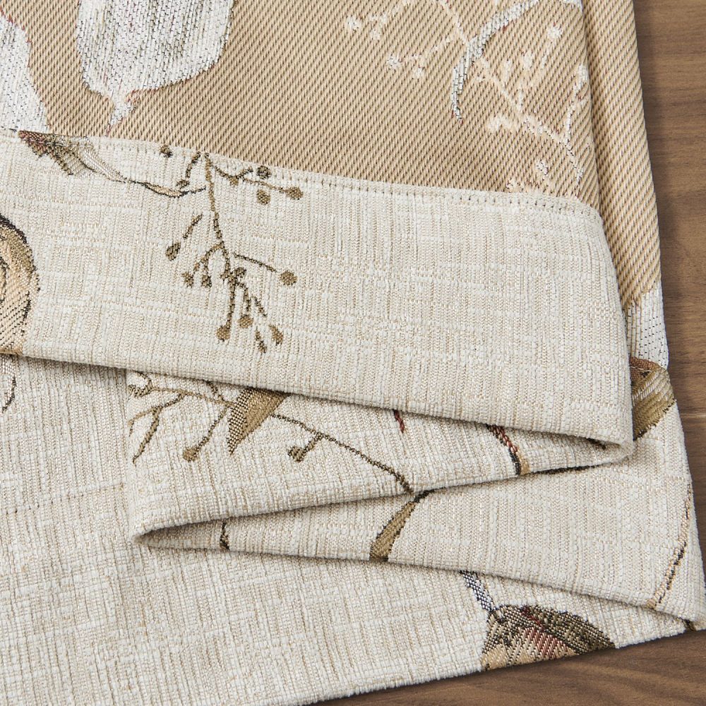 Priya Modern Vintage Floral Cotton Curtains