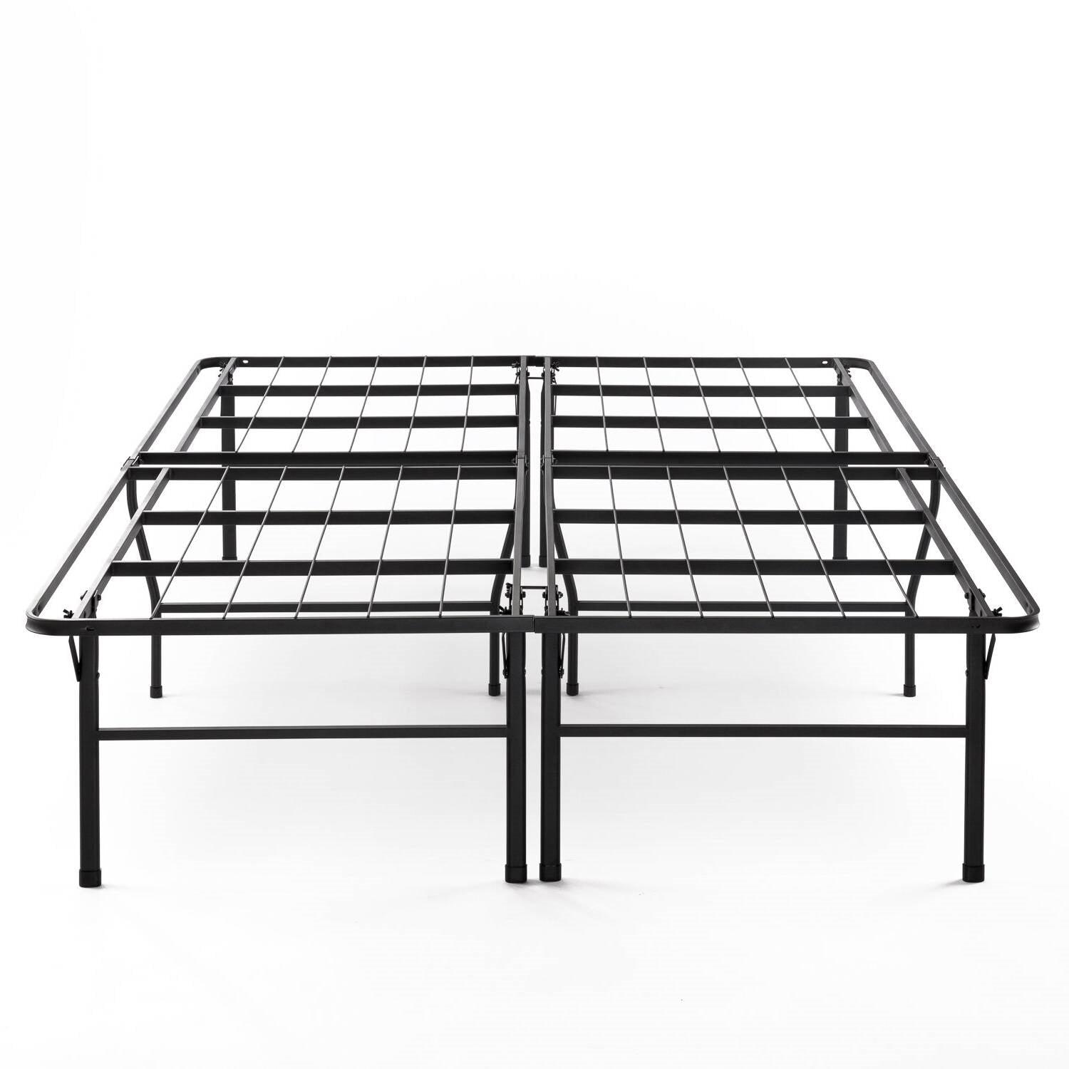 Queen size 18-inch High Rise Folding Metal Platform Bed Frame - PRHOMZ