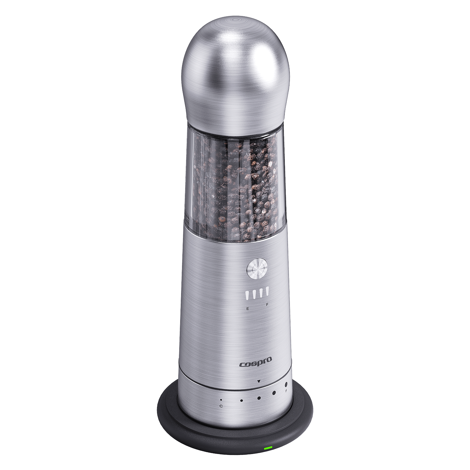 COSPRO Electric Salt and Pepper Grinder with Qi Wireless Charging Base – 1-Pack