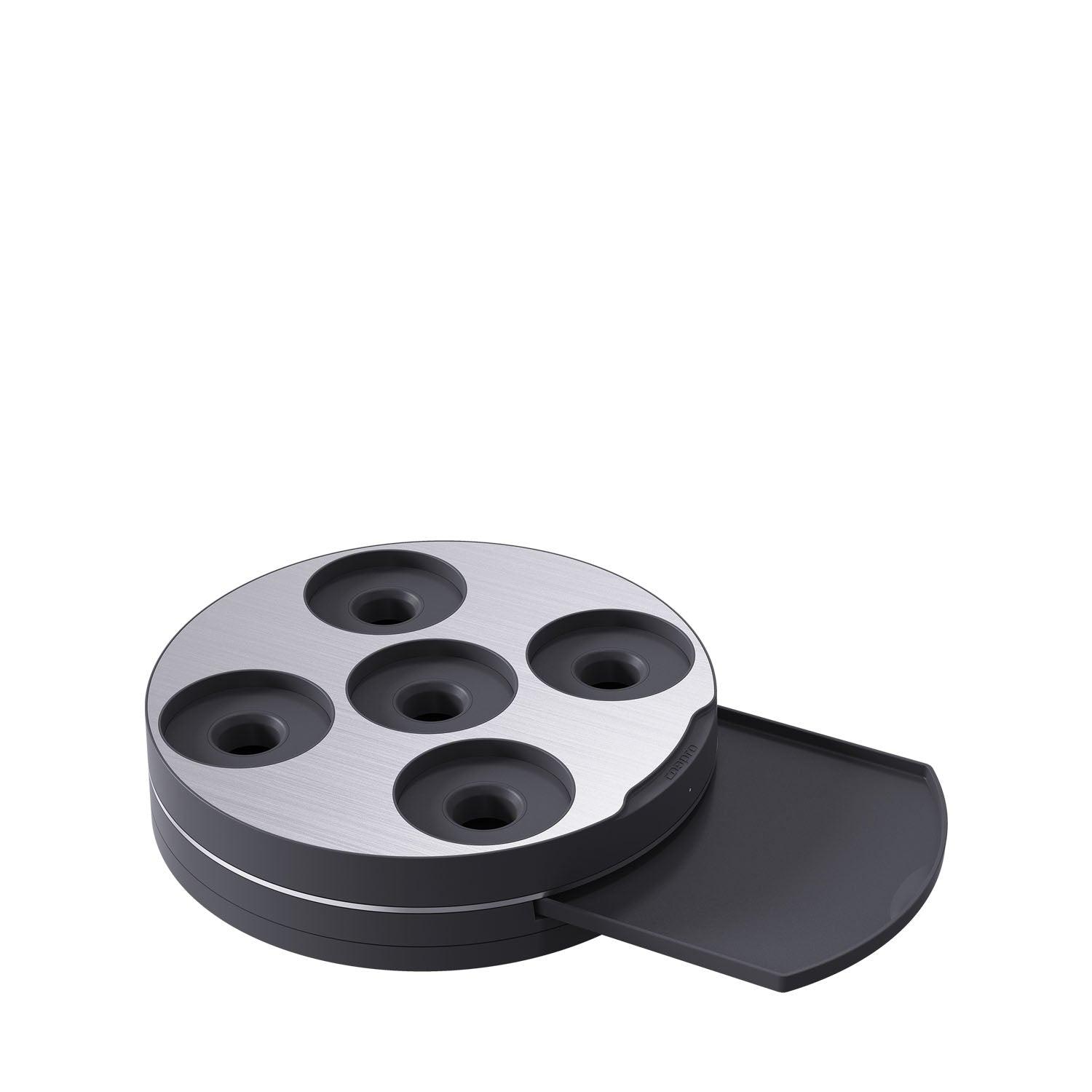 COSPRO 5-in-1 Electric Salt and Pepper Grinder Set with Adjustable Coarseness and Rechargeable Base