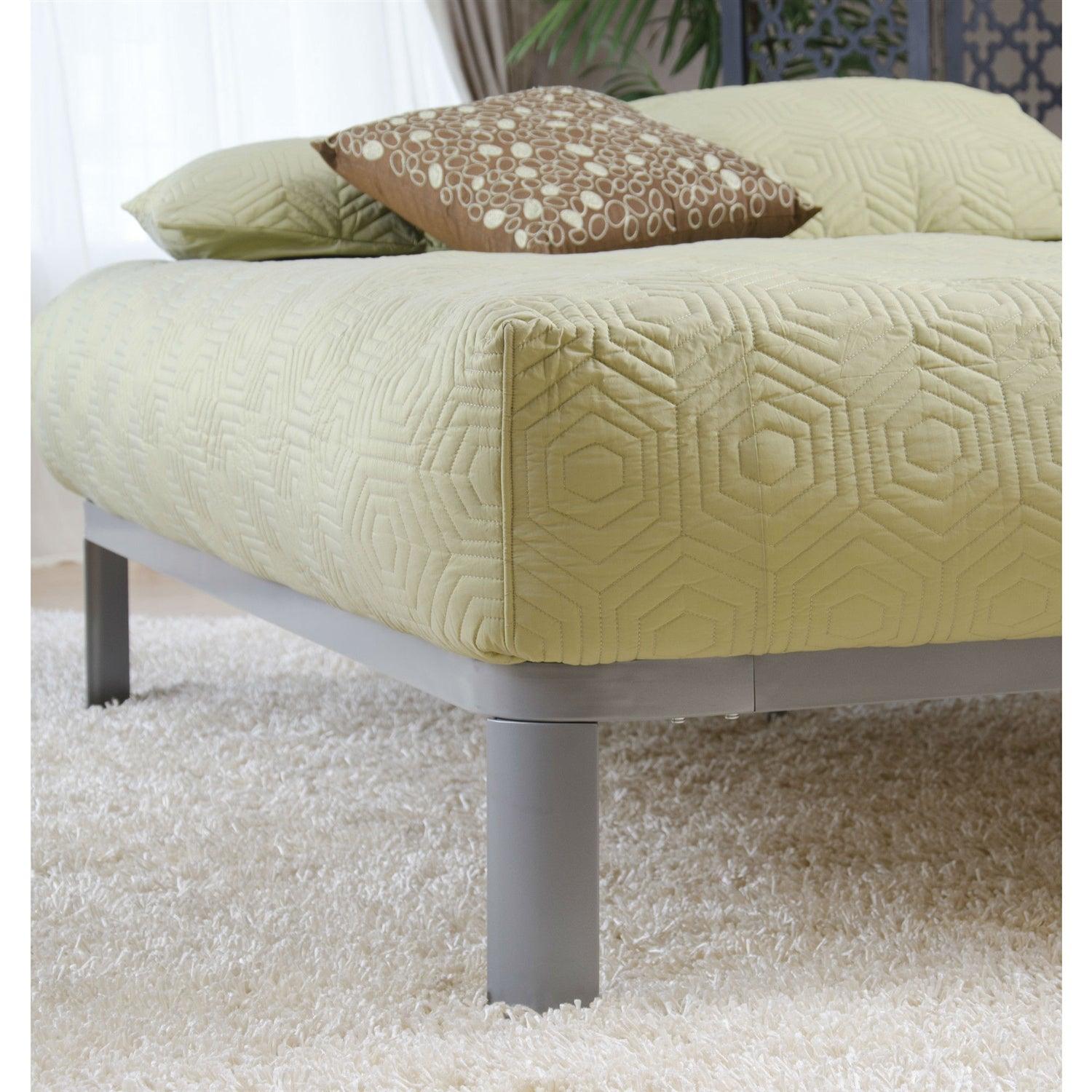 Queen size Luna Metal Platform Bed Frame with Wood Slats - PRHOMZ