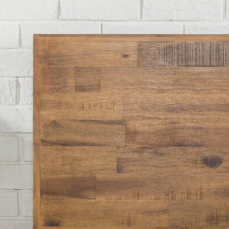 Rustic FarmHome Low Profile Pine Slatted Platform Bed in Queen - PRHOMZ