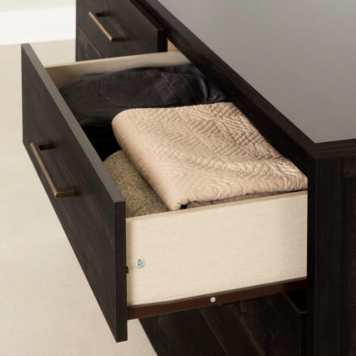 Modern Java 6 Drawer Double Dresser - PRHOMZ