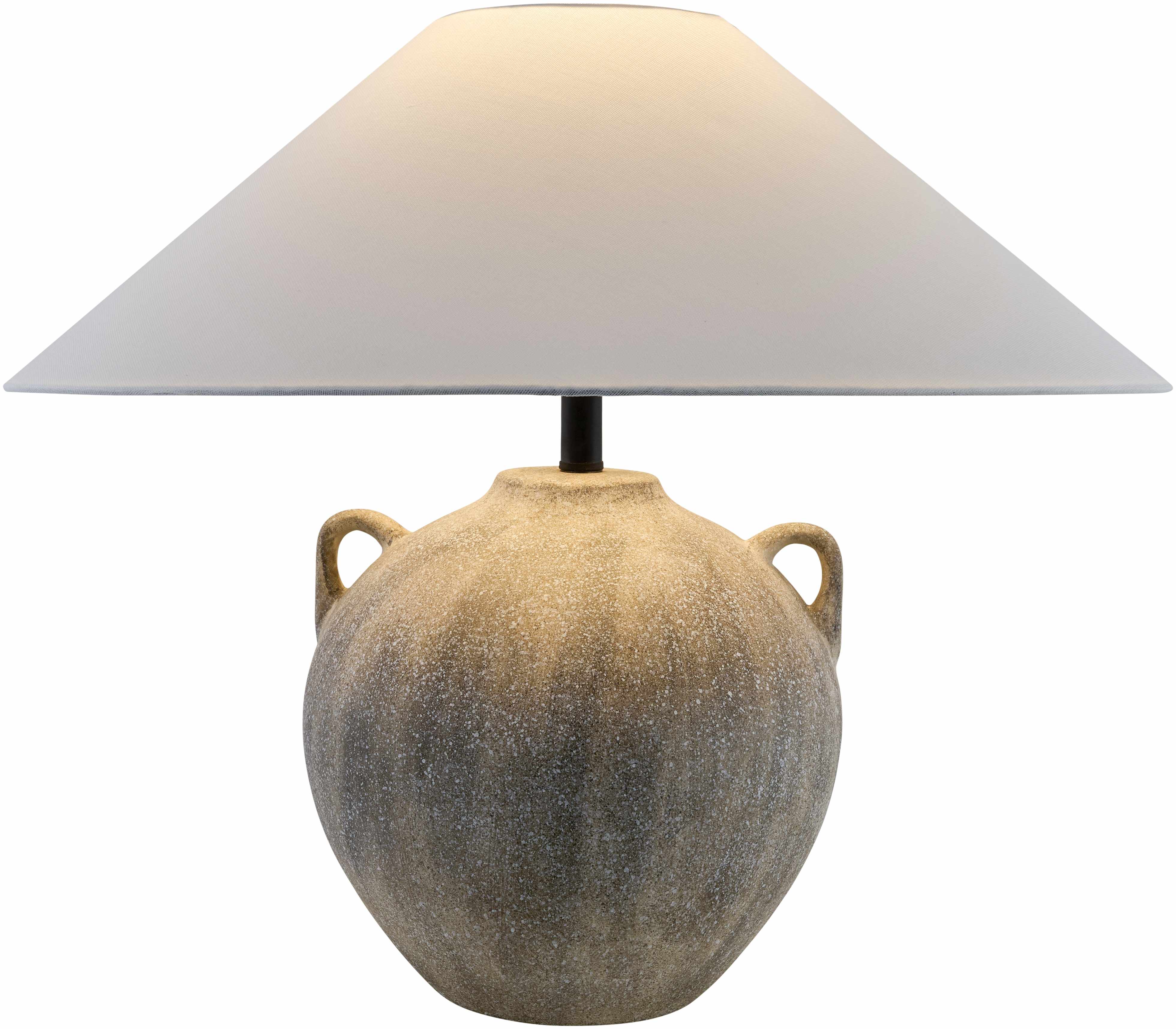 Jizo Dark Red Ceramic Table Lamp-2