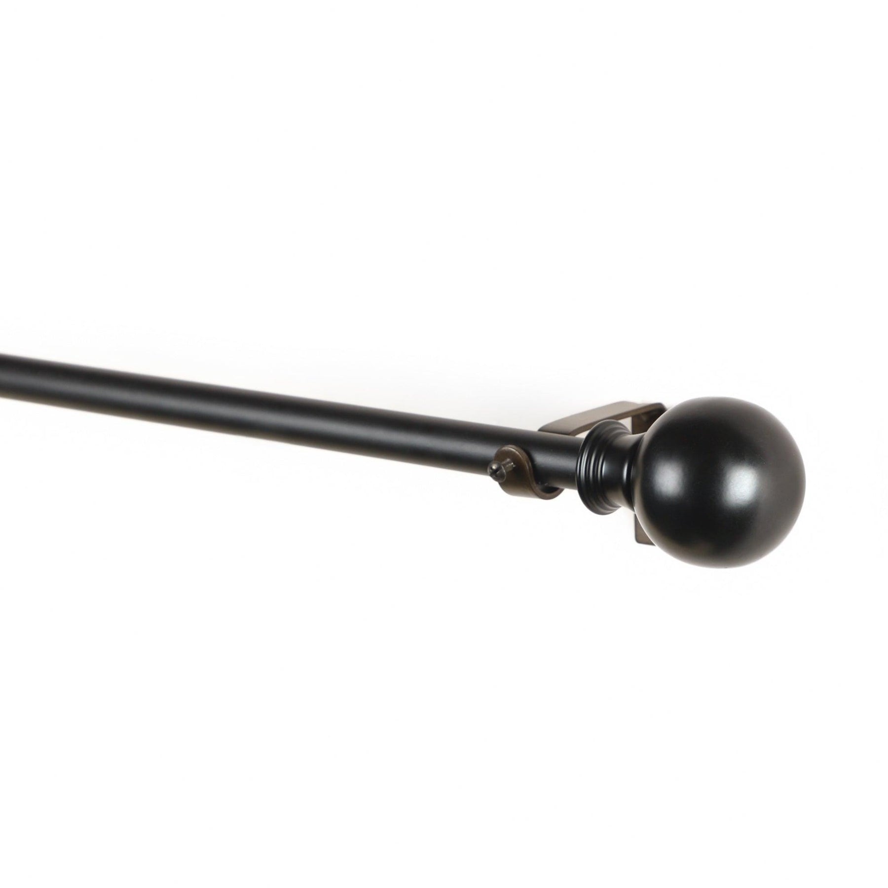 Black Extendable Curtain Pole | Ball Finials | 61-366cm-1