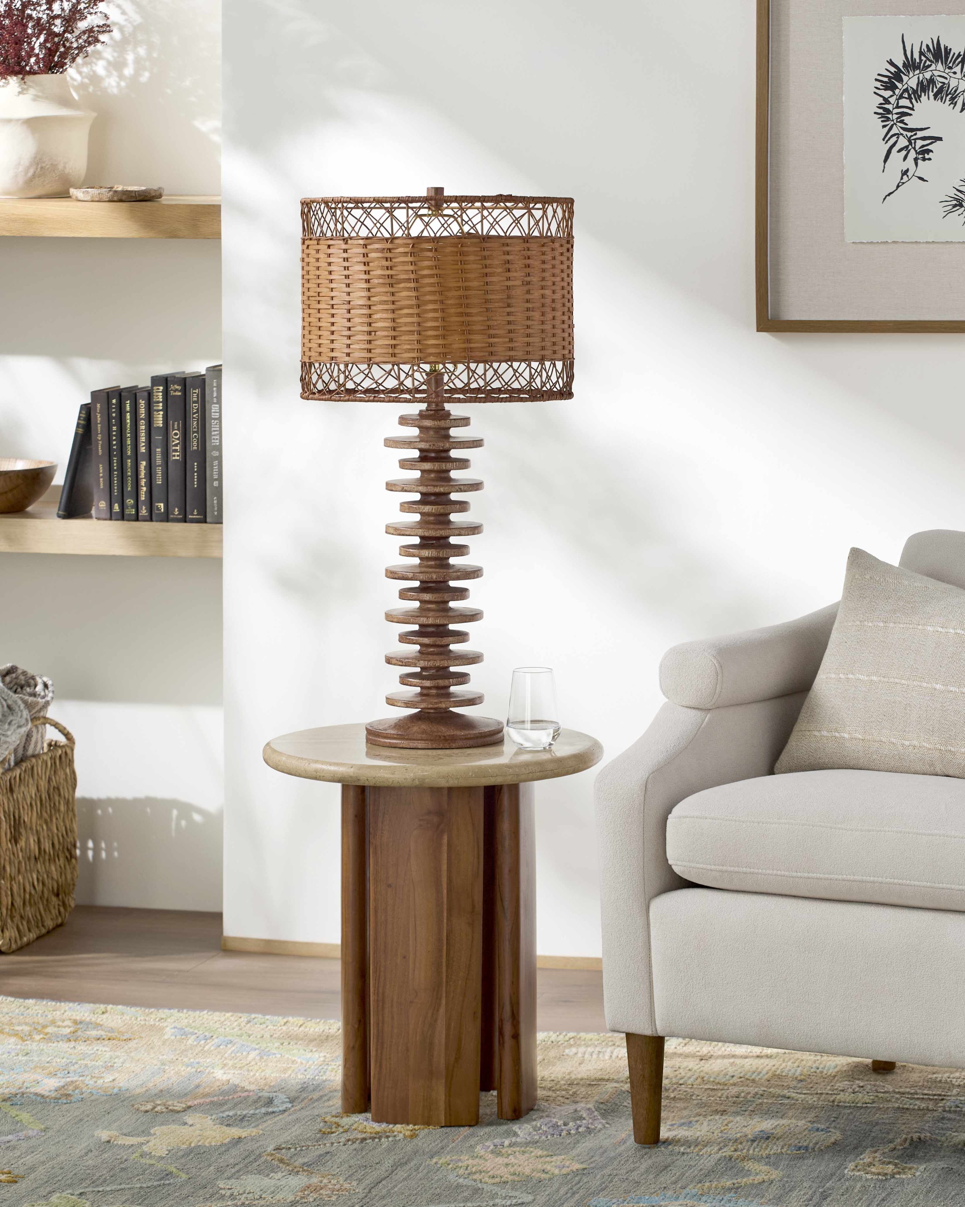 Rich Orange Traditional Table Lamp for bedside or console tables-0