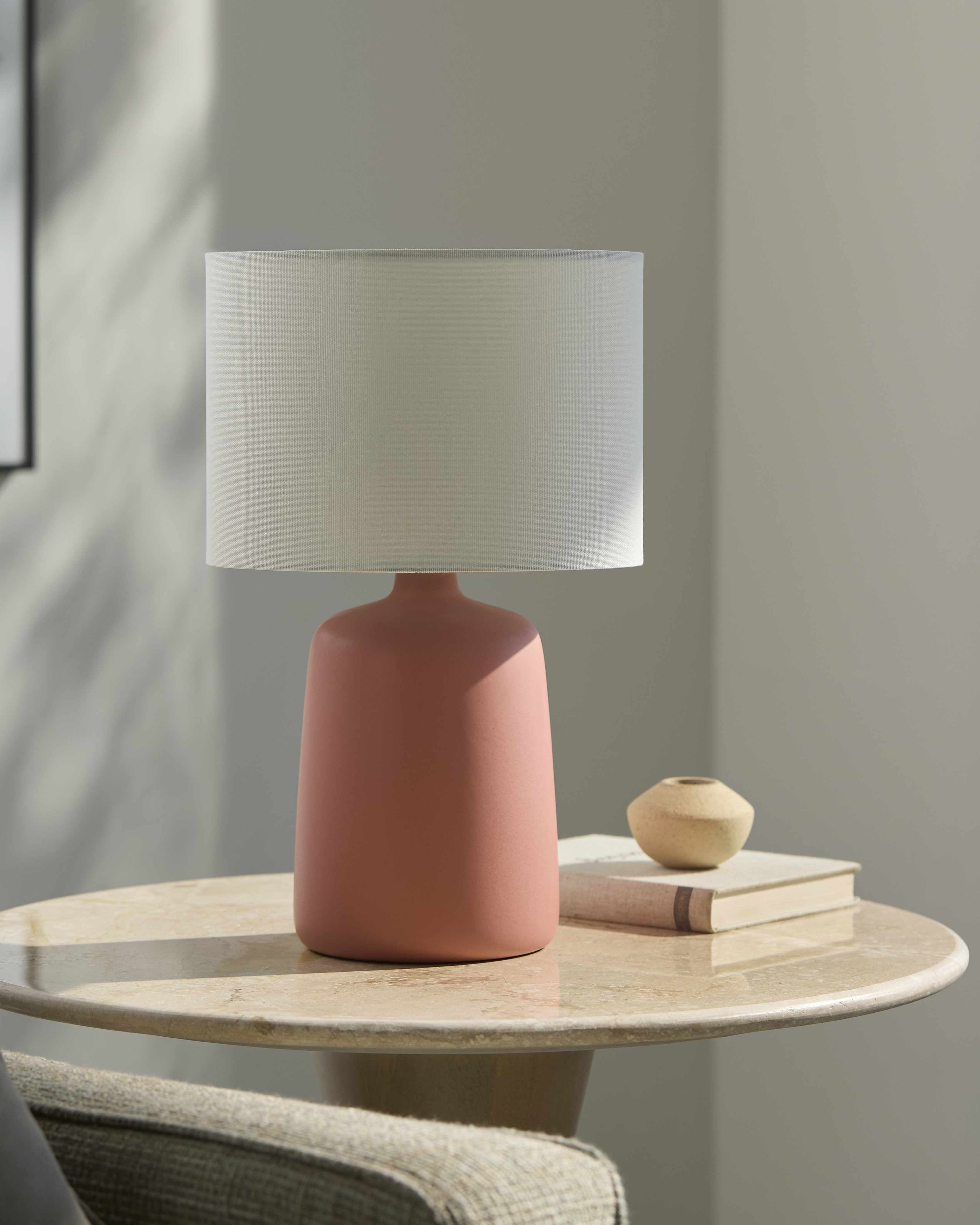Rolleville Brick Red Table Lamp-0