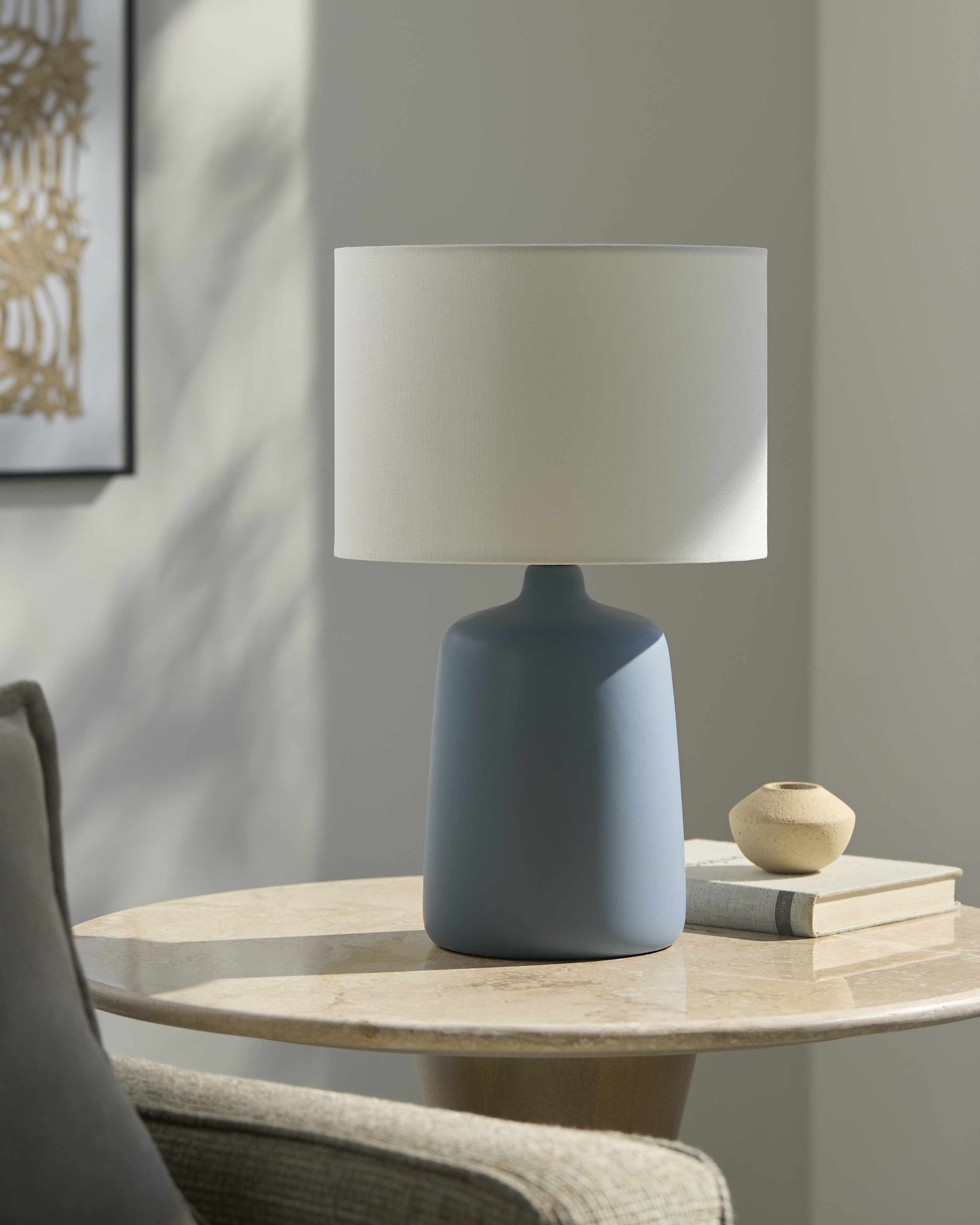 Rolleville Pale Blue Table Lamp-0