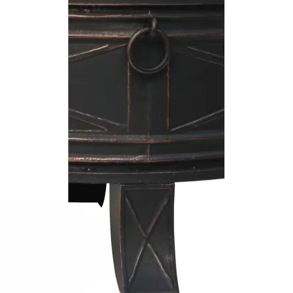 26-inch Round Steel Outdoor Fire Pit with Cover and Poker in Bronze - PRHOMZ