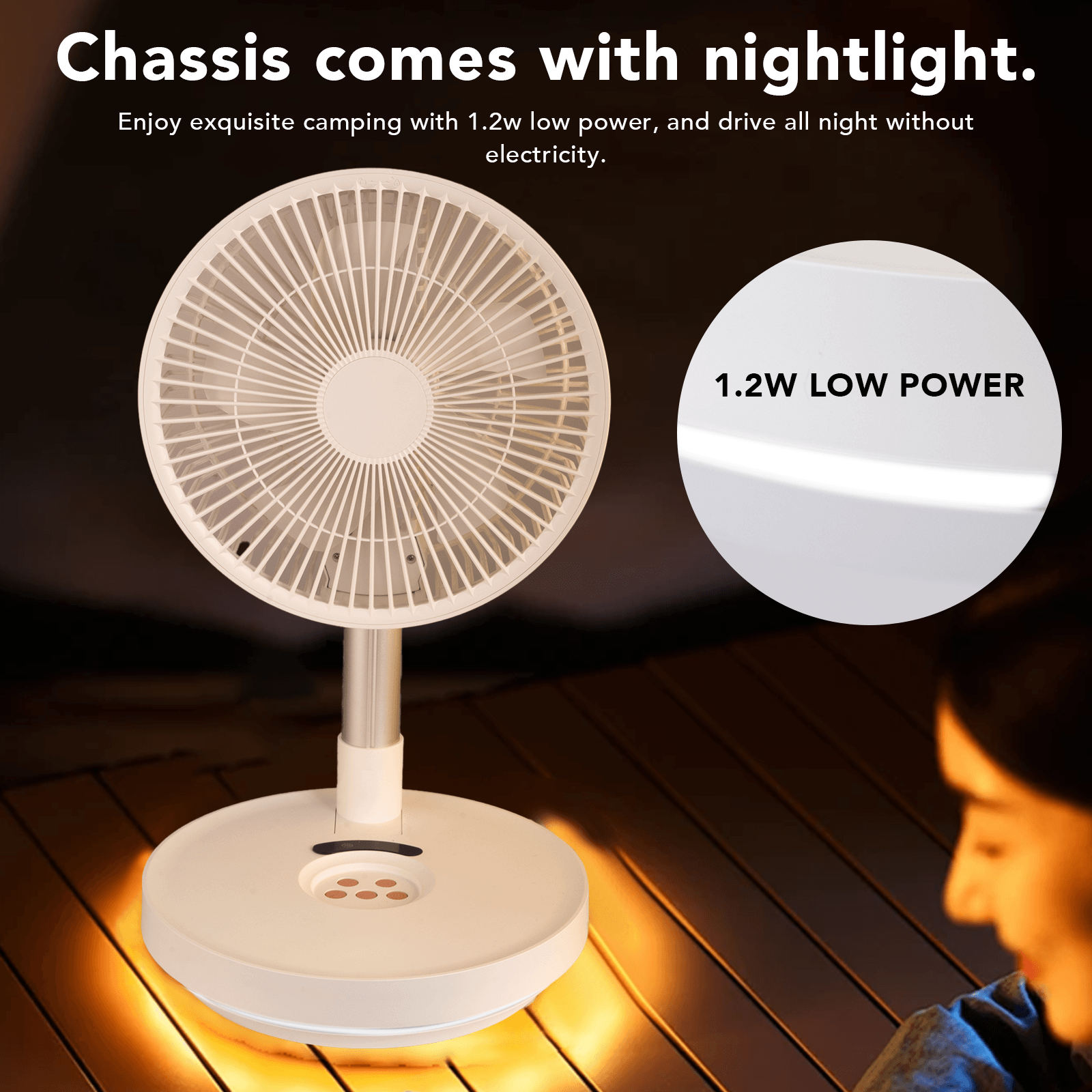 Indoor & Outdoor Retractable LED Fan - PRHOMZ