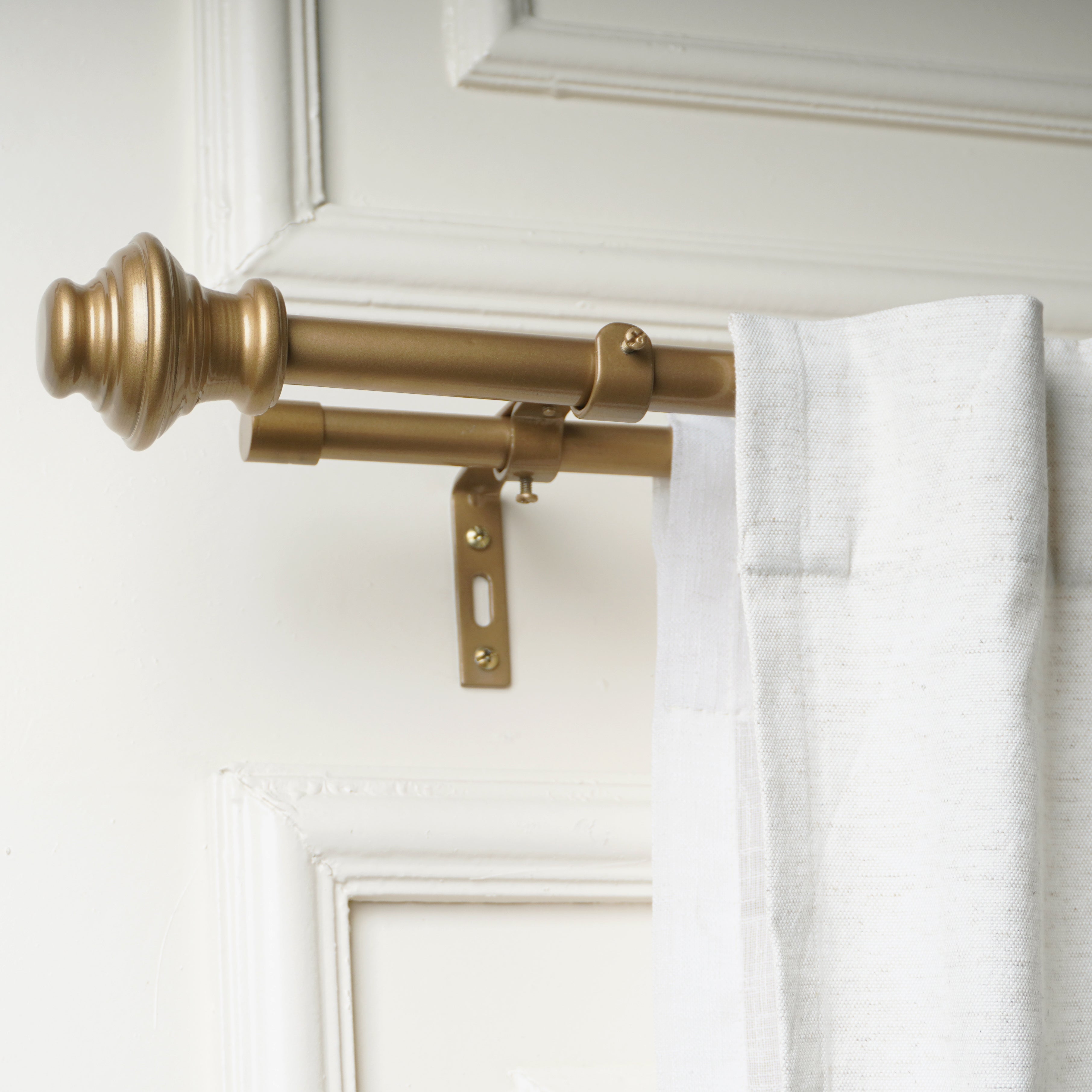 Bronze Double Curtain Pole | Ball Finials | Rustproof | 25KG Load | Modern Style-1