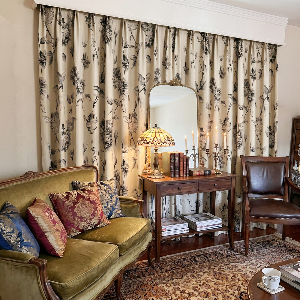 Raelynn Large-Scale Floral Botanical Curtains