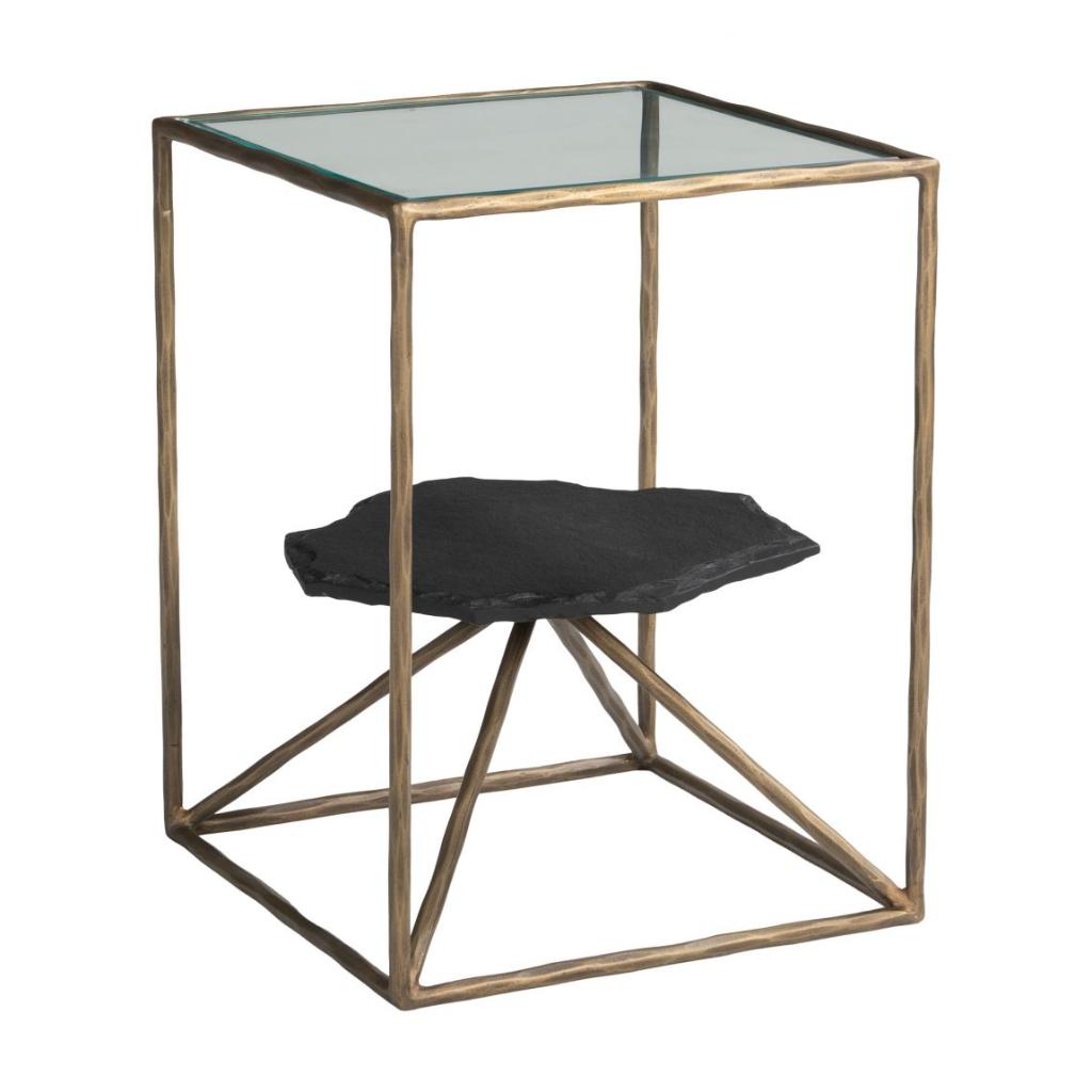 Ranol Glass Top Square Side Table