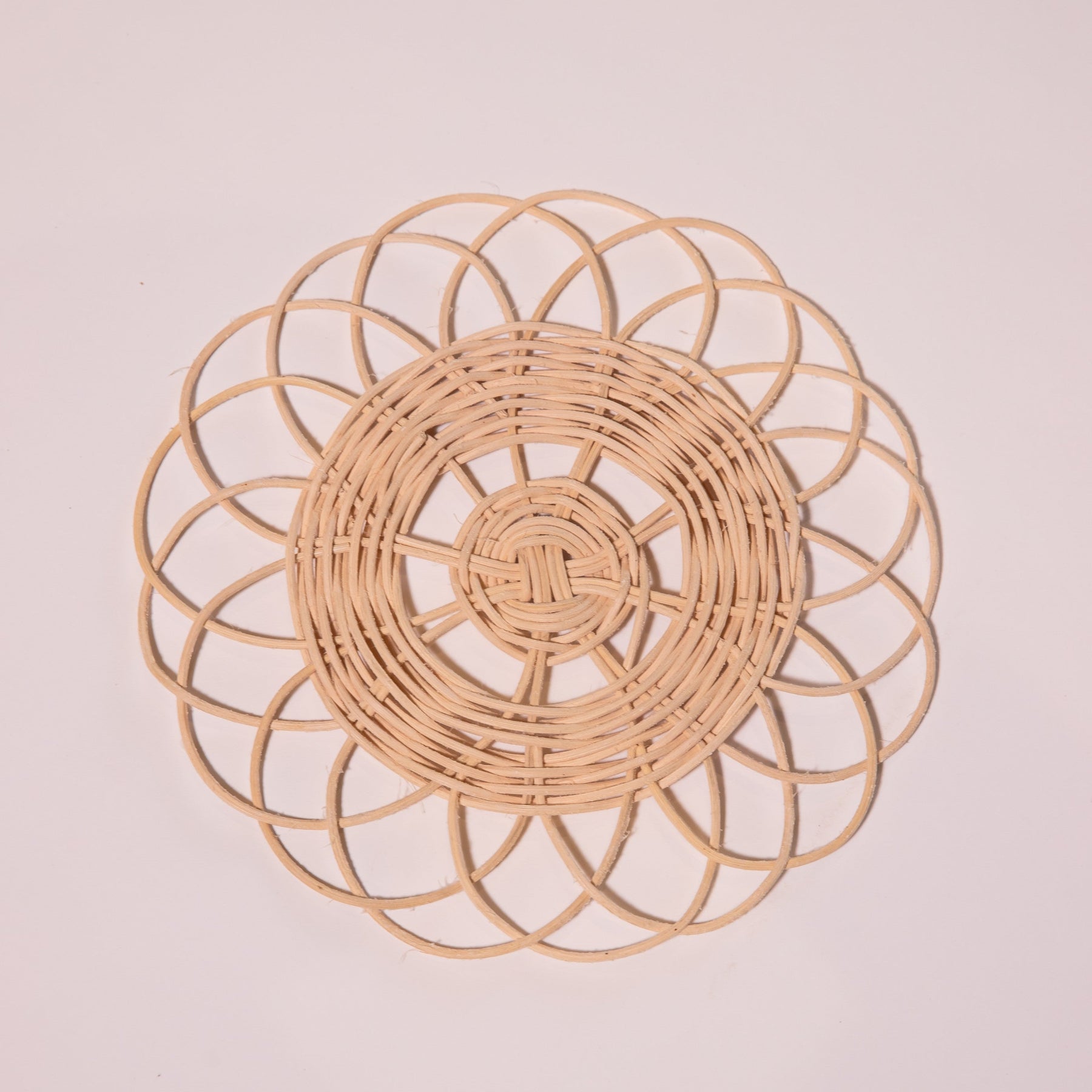 Bohemian Wall Decor UK: Handwoven Marigold Rattan Art-0