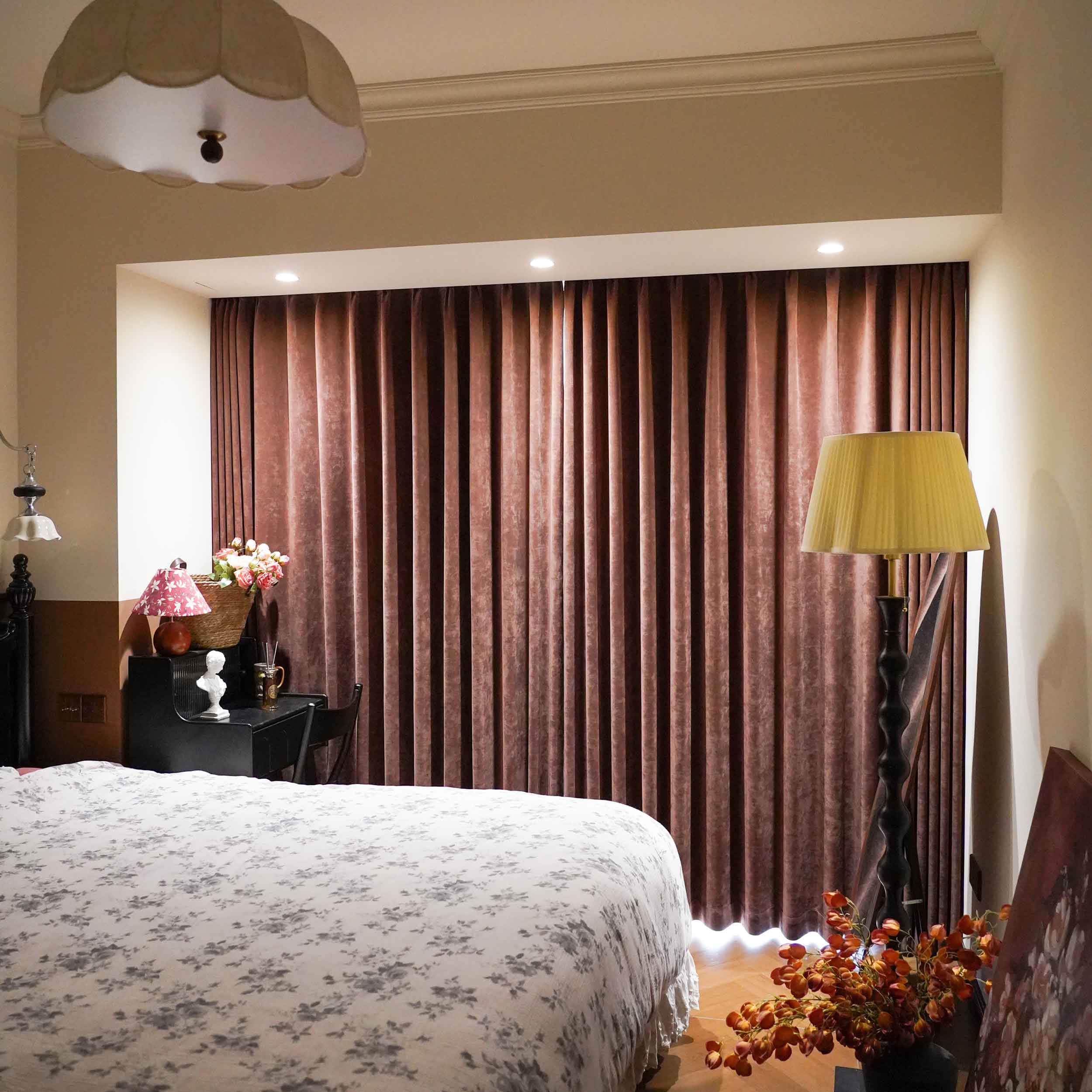 Rosalyn Matte Velvet Room Darkening Thermal Curtains
