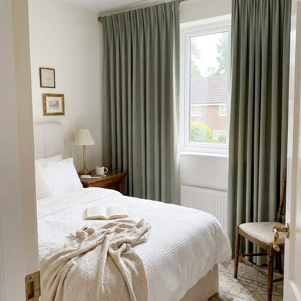 Rosalyn Matte Velvet Room Darkening Thermal Curtains