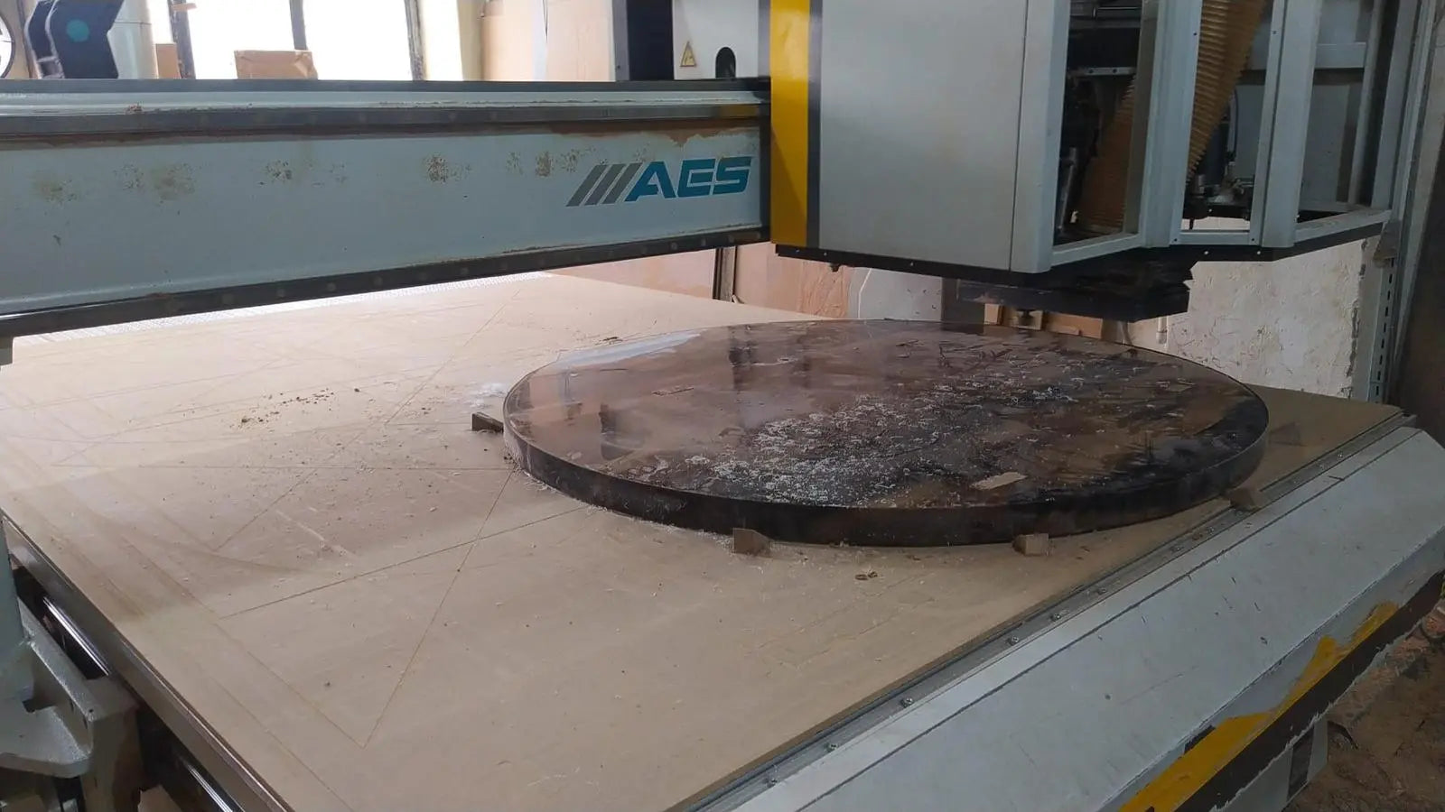 Custom Round Epoxy Resin Walnut Dining - Kitchen Table With Wood Base
