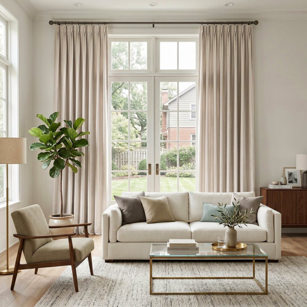 Ruby Elegant Green Custom Velvet Curtains