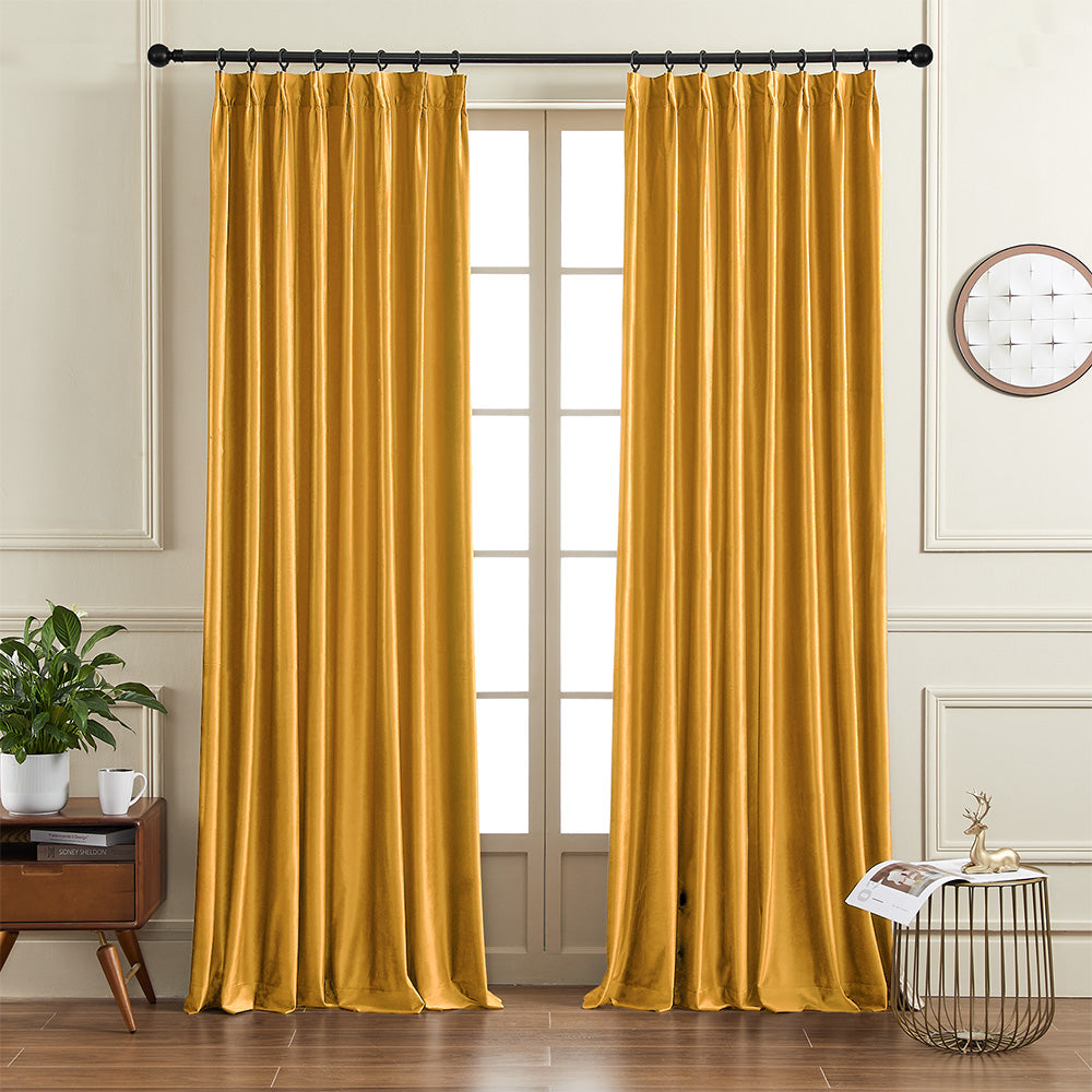 Ruby Elegant Green Custom Velvet Curtains