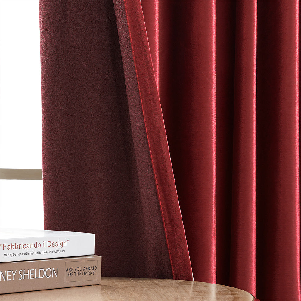 Ruby Elegant Green Custom Velvet Curtains