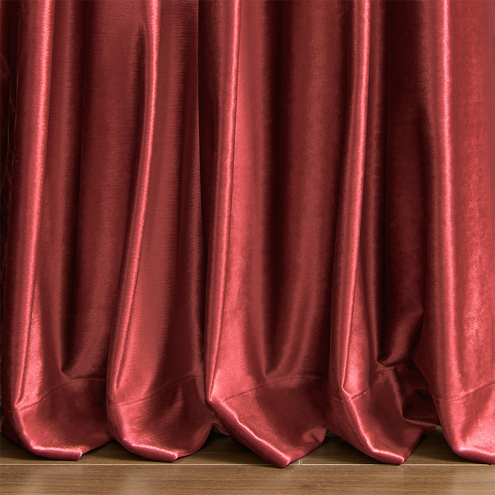Ruby Elegant Green Custom Velvet Curtains