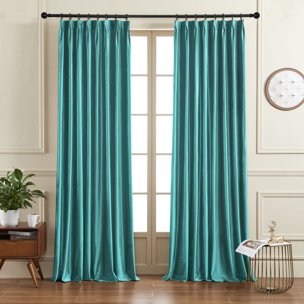 Ruby Elegant Green Custom Velvet Curtains